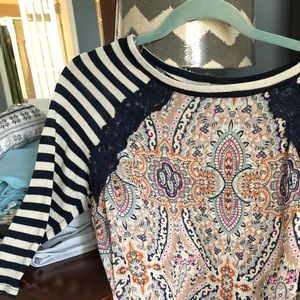 Paisley Shirt, stripped sleeves